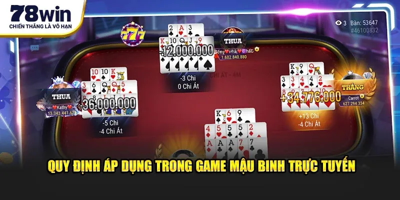  Quy định áp dụng trong game mậu binh trực tuyến