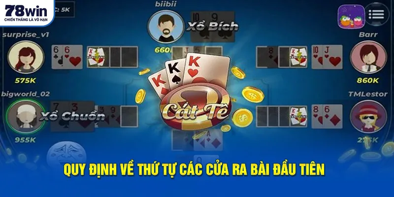 Quy định về thứ tự các cửa ra bài đầu tiên 